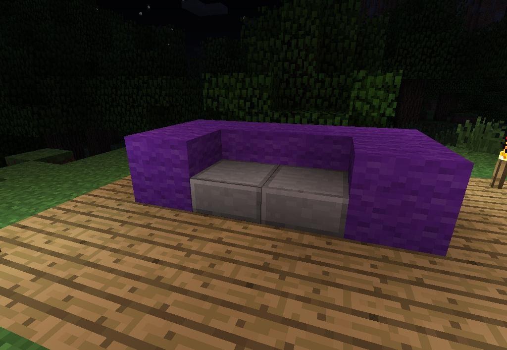 Как сделать диван в Minecraft0