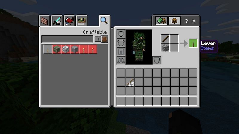 Как сделать рычаг в Minecraft0