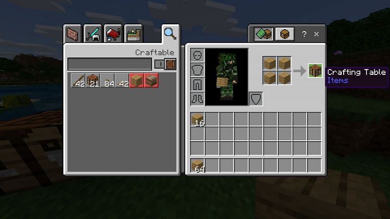 Как сделать кирку в Minecraft1