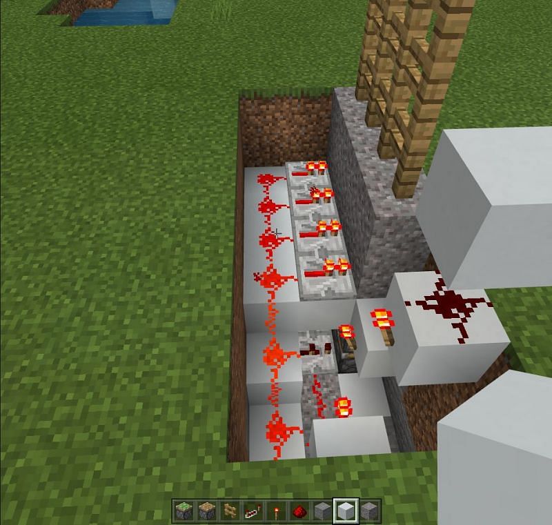Как сделать рабочие ворота замка в Minecraft4