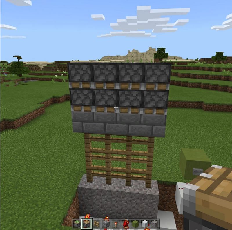 Как сделать рабочие ворота замка в Minecraft6