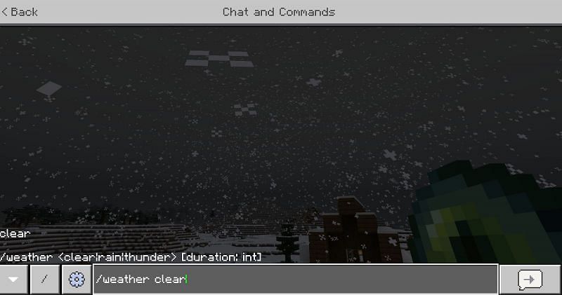 Как сделать снег в Minecraft3