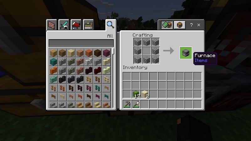 Как сделать каменные кирпичи в Minecraft1