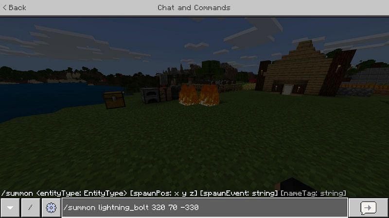 Как вызвать молнию в Minecraft3