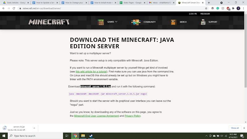 Как обновить сервер в Minecraft4